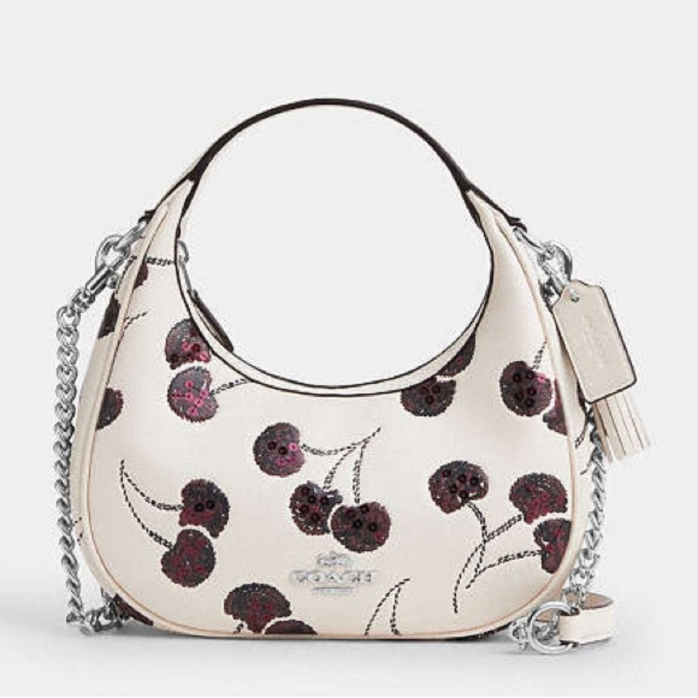 NWT COACH‎ Carmen Leather Mini Crossbody Bag With Cherry Print